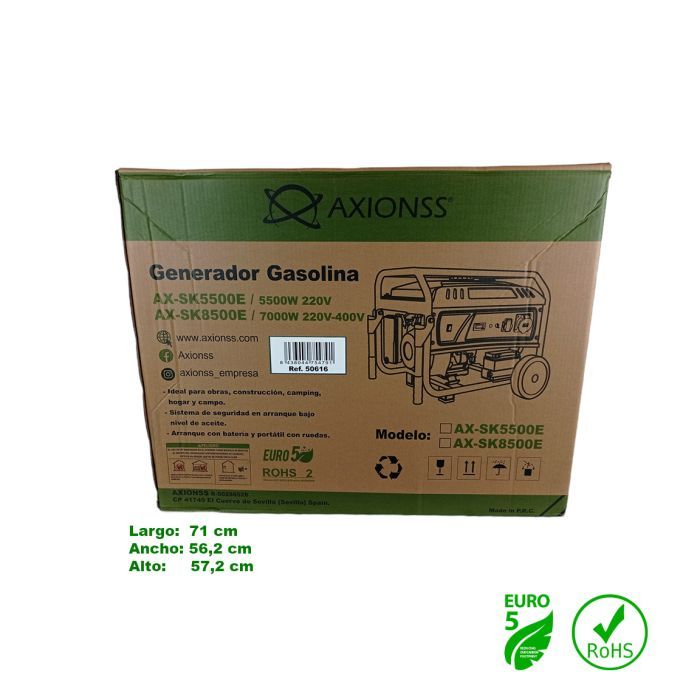 Генератор Axionss AX-SK8500E изображение 12