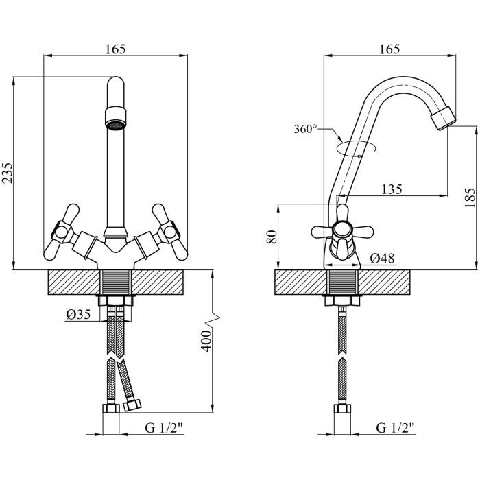 Змішувач Kroner Royce-C030 зображення 7