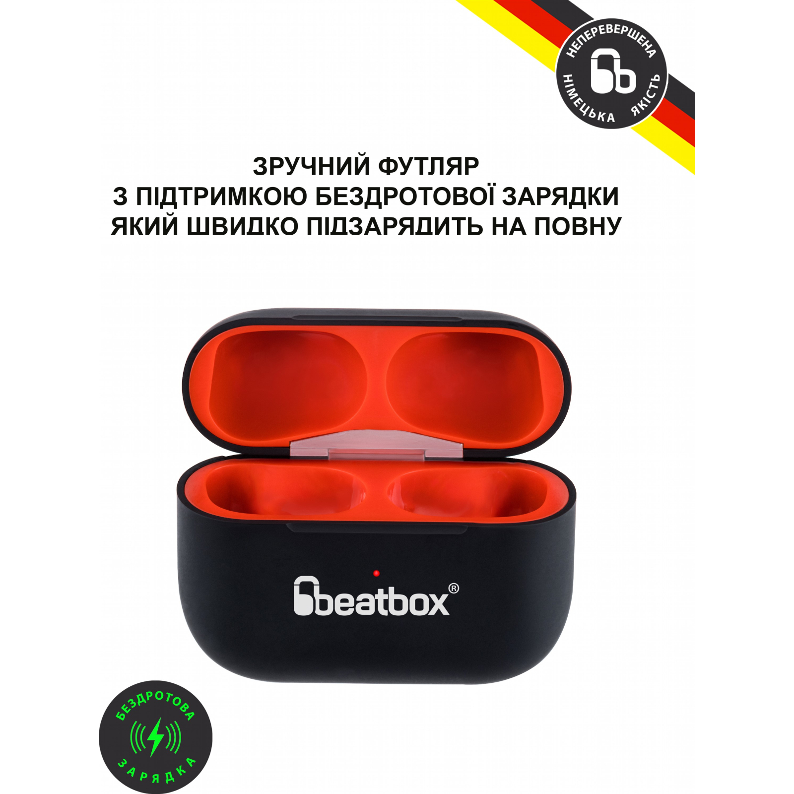 Наушники BeatBox PODS PRO 1 Wireless Charging White-Red (bbppro1wcwr) изображение 4