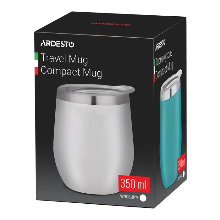 Термокружка Ardesto Compact Mug 350 мл White (AR2635MMW) зображення 5