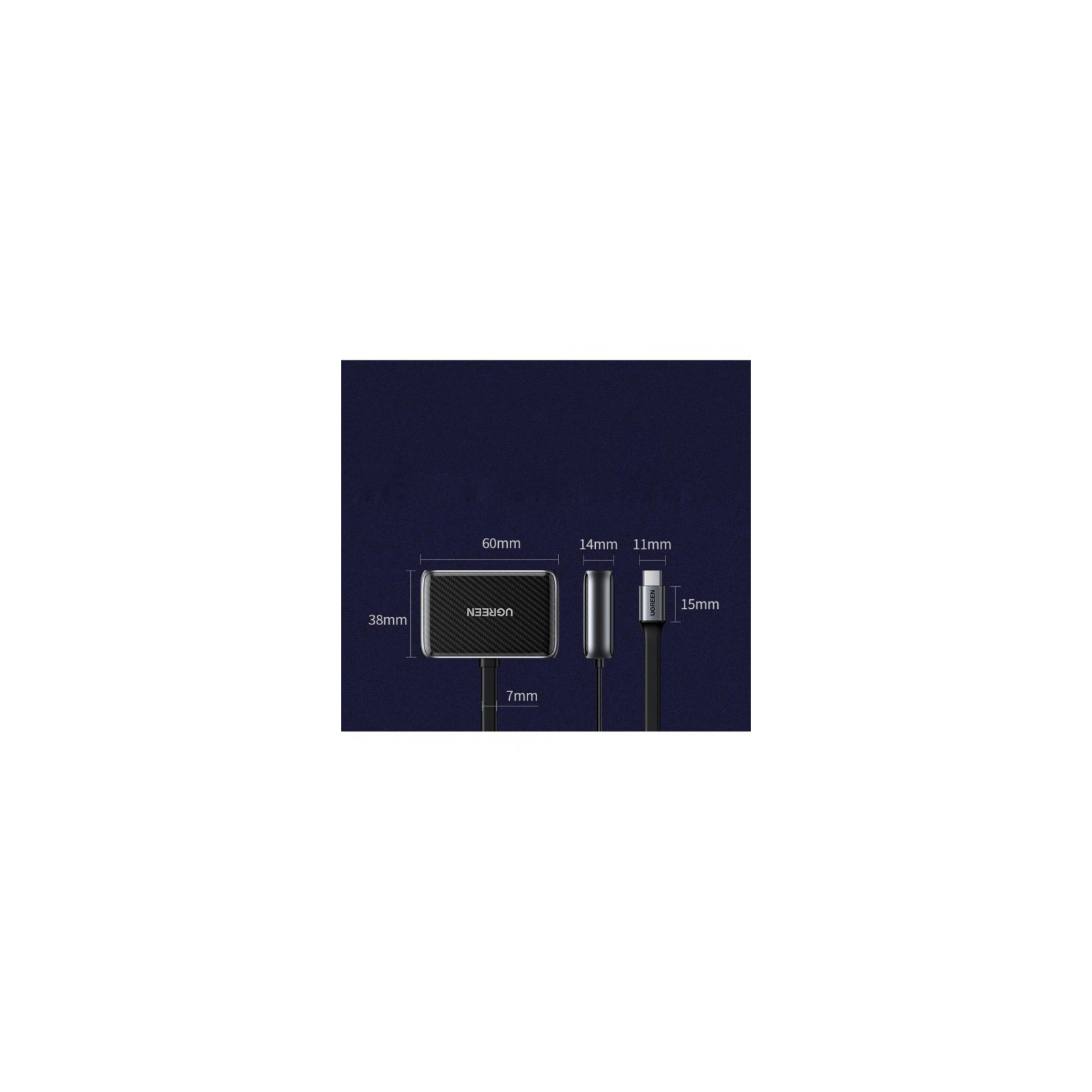 Перехідник USB2.0 to HDMI+VGA (HDMI 1.4b 3D/4K*2K30Hz+VGA 1080P60Hz CM303) black Ugreen (70549) зображення 3