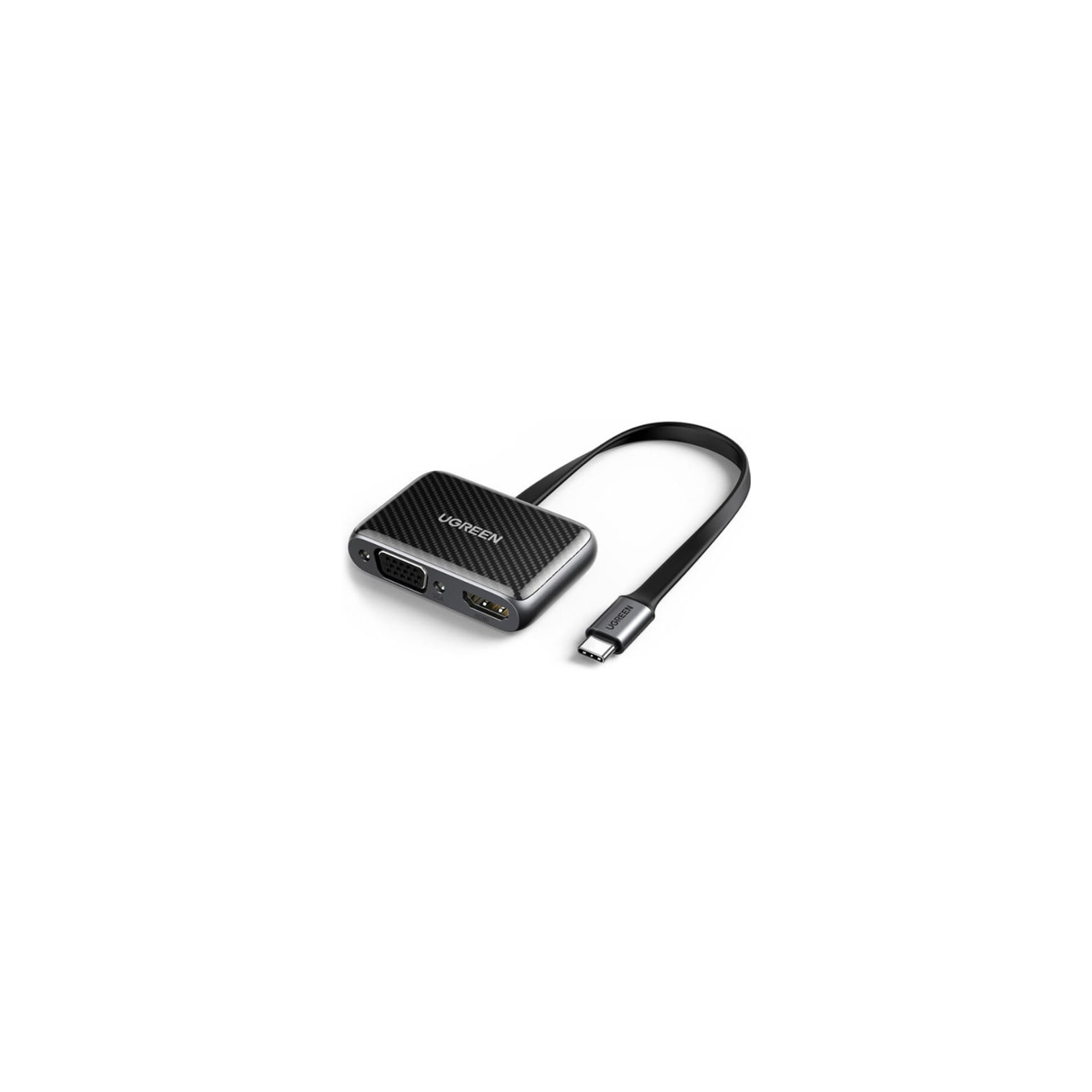 Перехідник USB2.0 to HDMI+VGA (HDMI 1.4b 3D/4K*2K30Hz+VGA 1080P60Hz CM303) black Ugreen (70549)