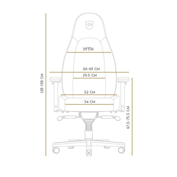Кресло игровое Noblechairs Icon Black (NBL-ICN-PU-BLA) изображение 5