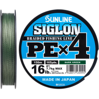 Фото - Волосінь і шнури Sunline Шнур  Siglon PE н4 150m 1.0/0.171mm 16lb/7.7kg Dark Green (1658.09. 