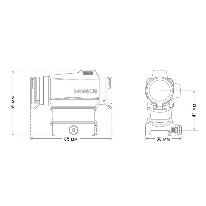 Коллиматорный прицел Holosun HE515CM-GR (747019) изображение 7