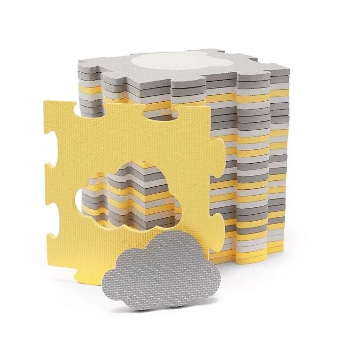 Детский коврик Kinderkraft Luno Shapes Yellow 30 элементов (5902533919338) изображение 3