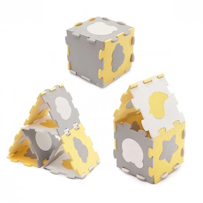 Детский коврик Kinderkraft Luno Shapes Yellow 30 элементов (5902533919338) изображение 4