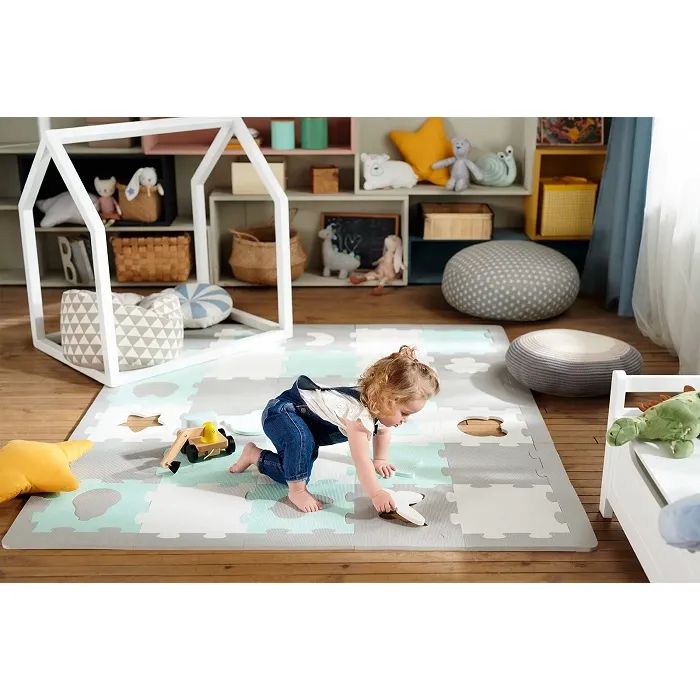 Детский коврик Kinderkraft Luno Shapes Yellow 30 элементов (5902533919338) изображение 7