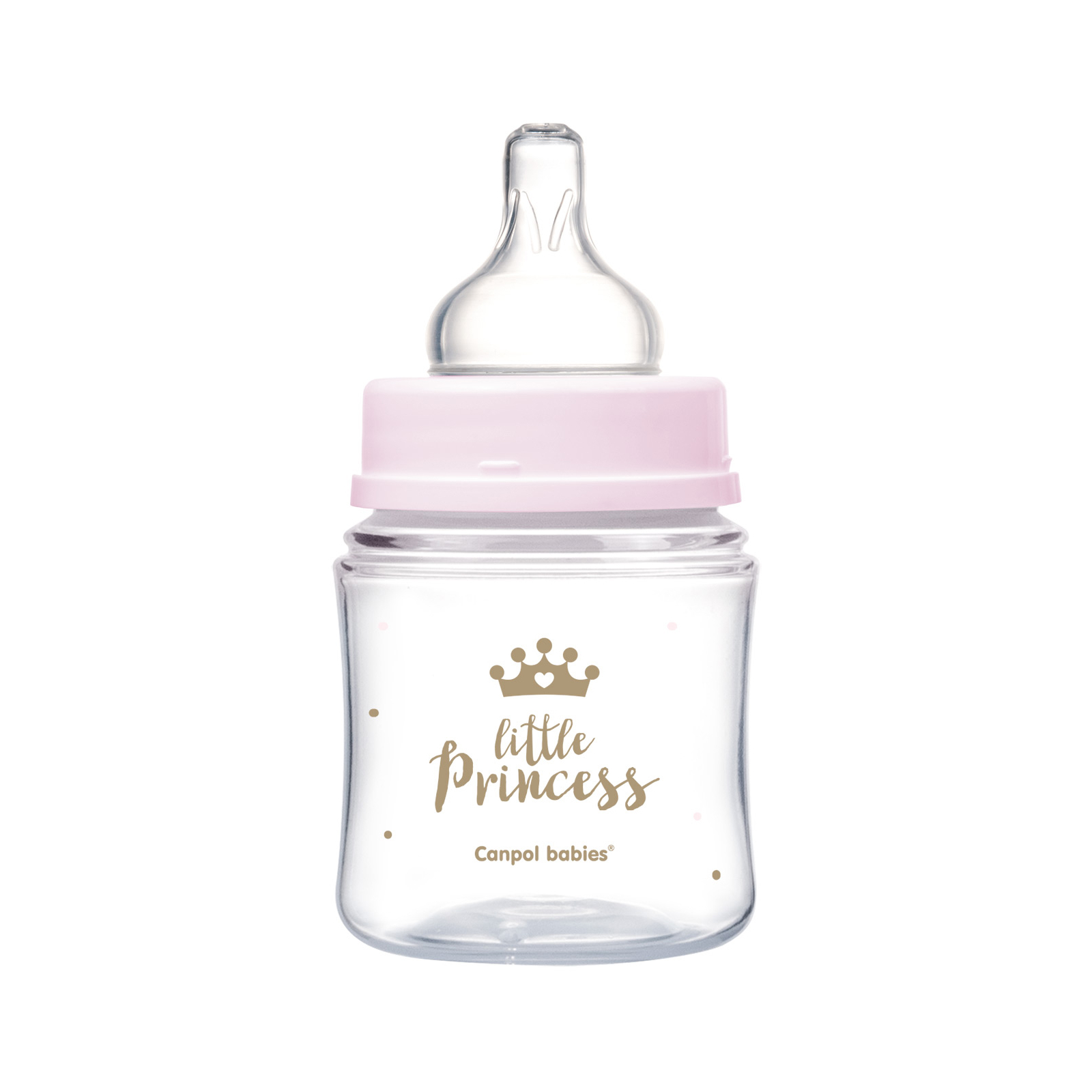 Пляшечка для годування Canpol babies Royal Baby з широким отвором 240 мл Рожева (35/234_pin) зображення 3
