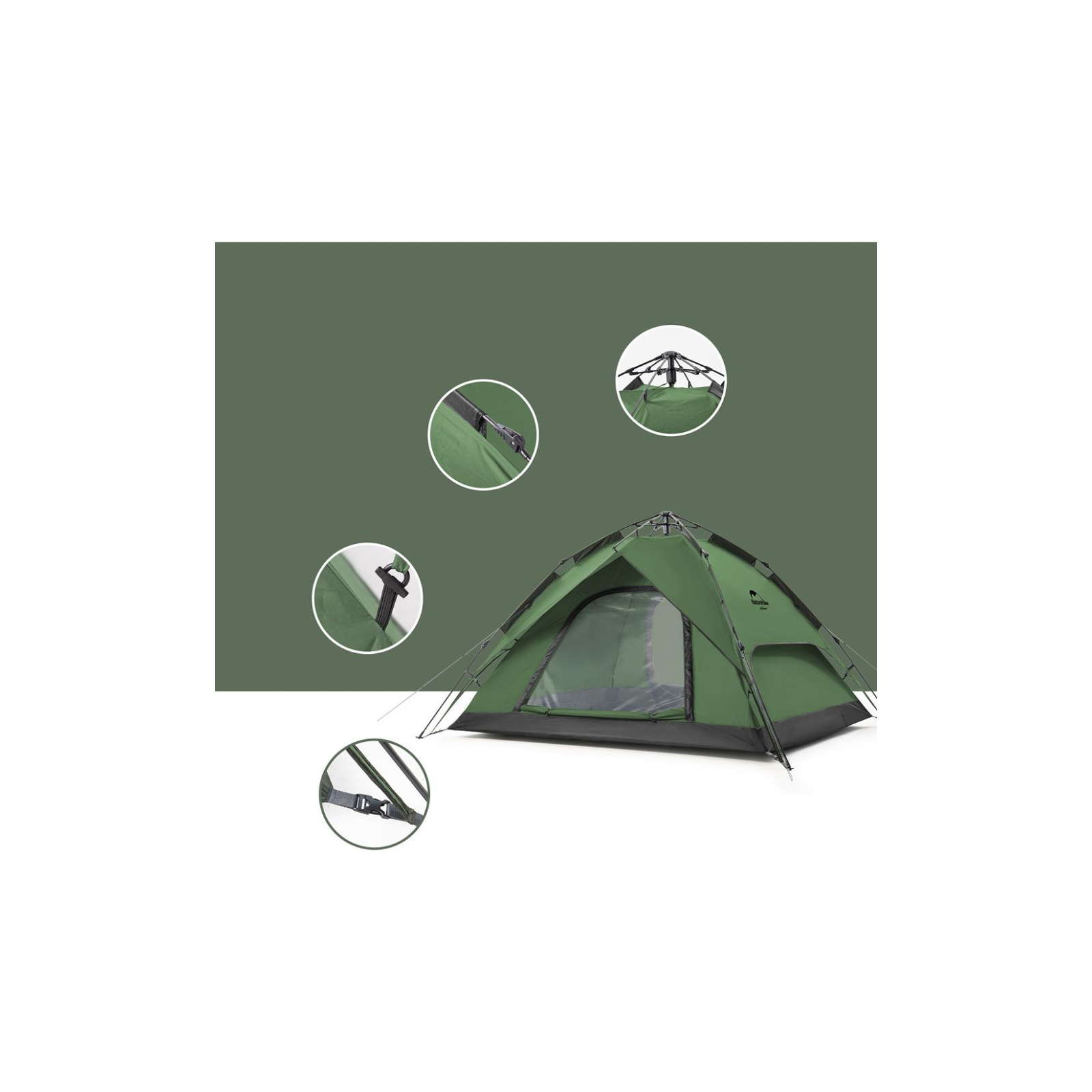 Палатка Naturehike NH21ZP008 4x Dark Green (6927595777909) изображение 3