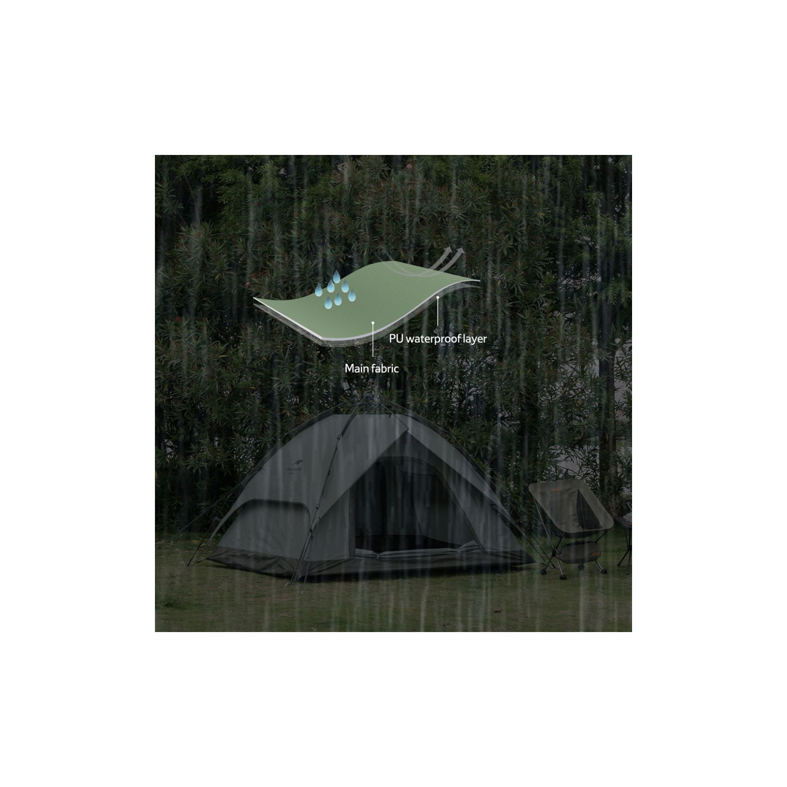 Палатка Naturehike NH21ZP008 4x Dark Green (6927595777909) изображение 7
