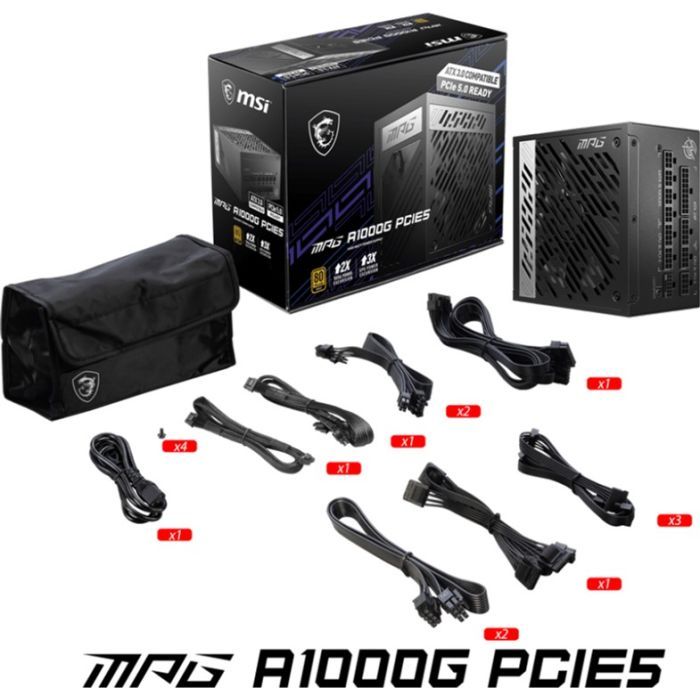 Блок питания MSI 1000W (MPG A1000G PCIE5) изображение 6