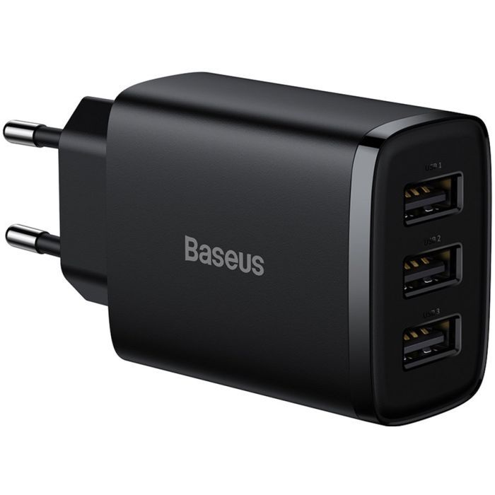 Зарядное устройство Baseus Compact Charger 3U Black (CCXJ020101)