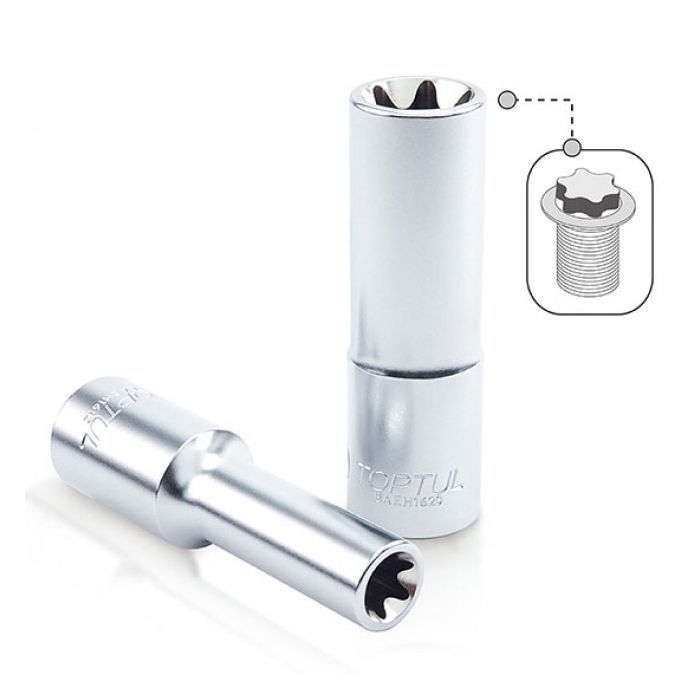 Головка торцева Toptul TORX довга 1/2" E18 (BAEH1618)