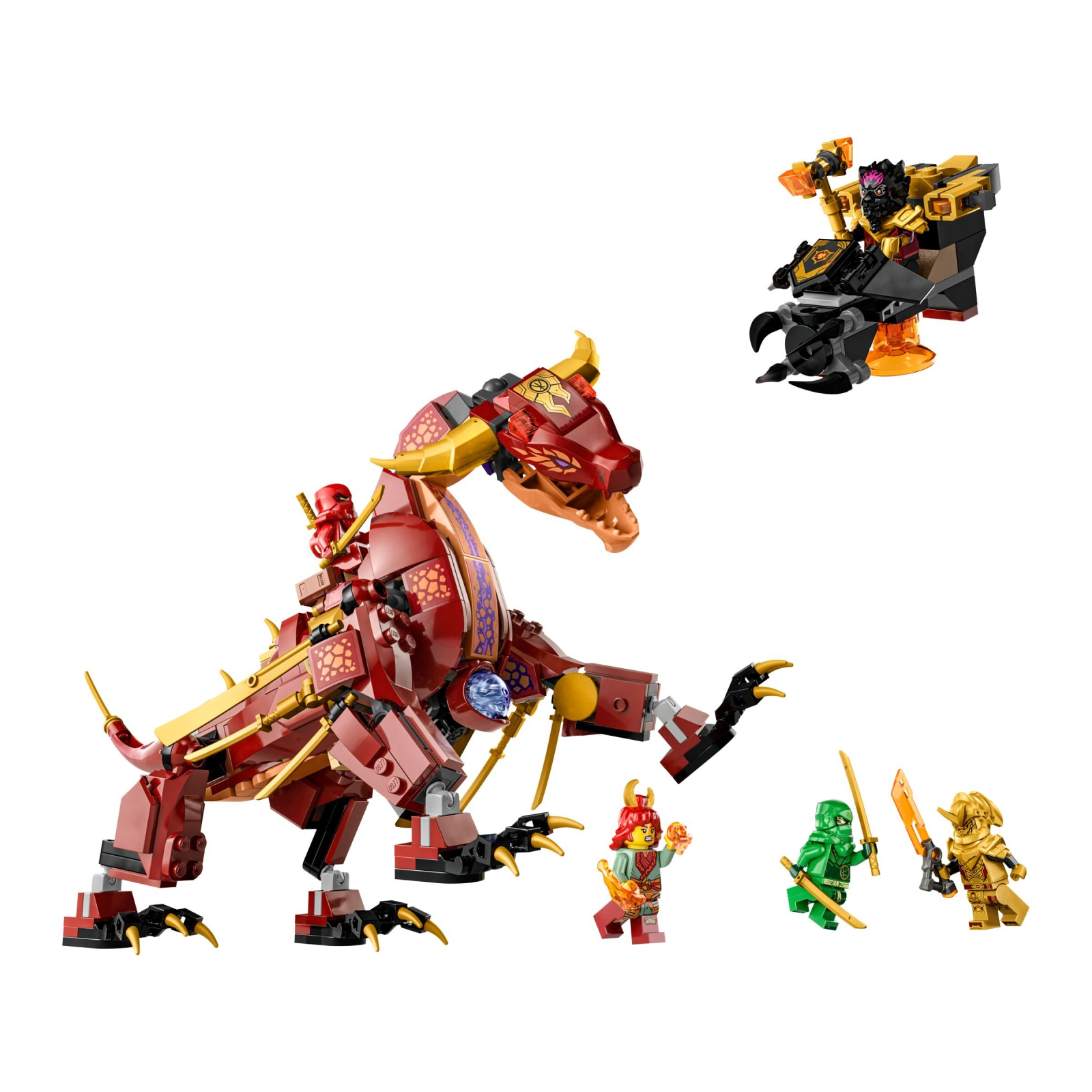 Конструктор LEGO Ninjago Вулканический Дракон, трансформирующий Хитвейва 479 деталей (71793) изображение 2