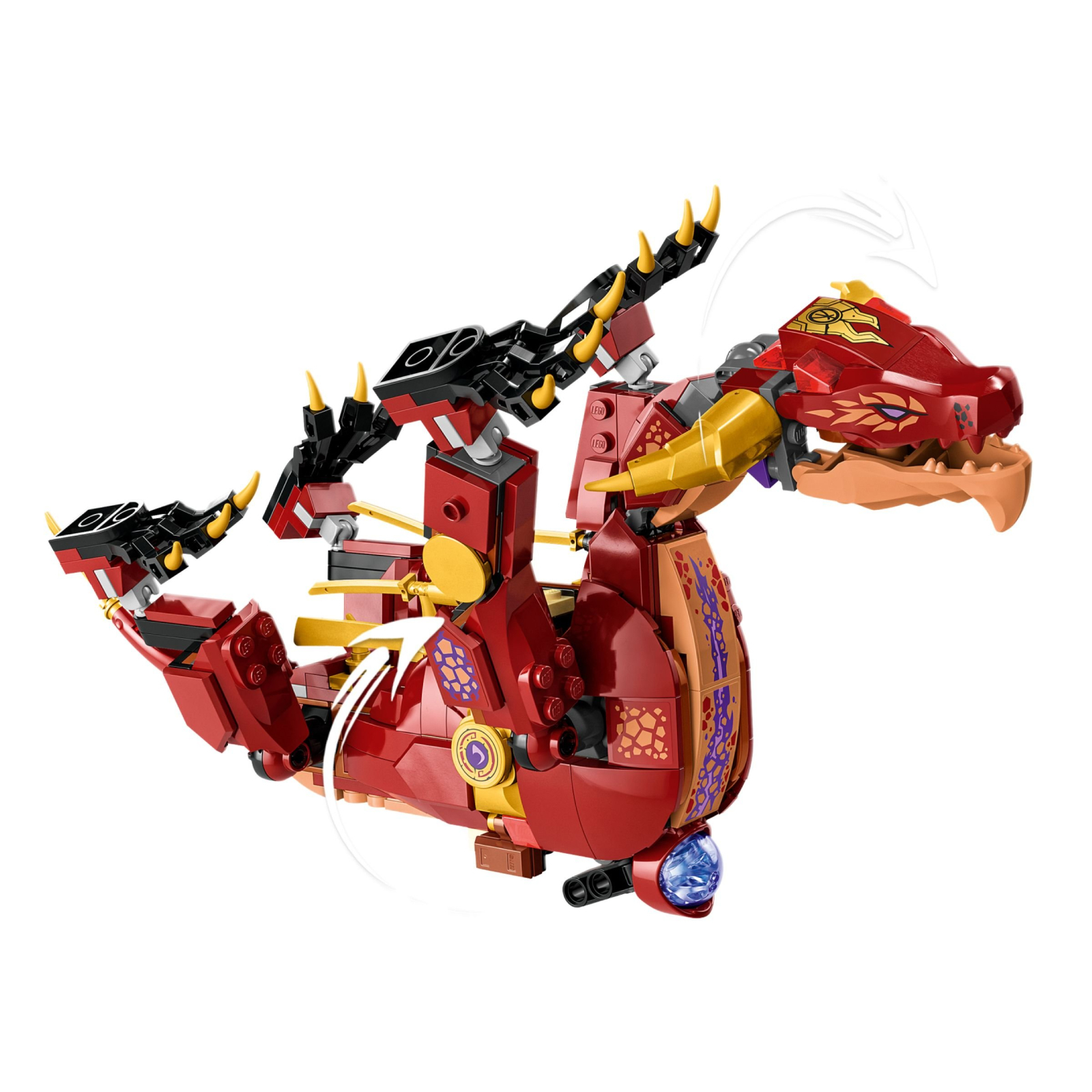 Конструктор LEGO Ninjago Вулканический Дракон, трансформирующий Хитвейва 479 деталей (71793) изображение 5