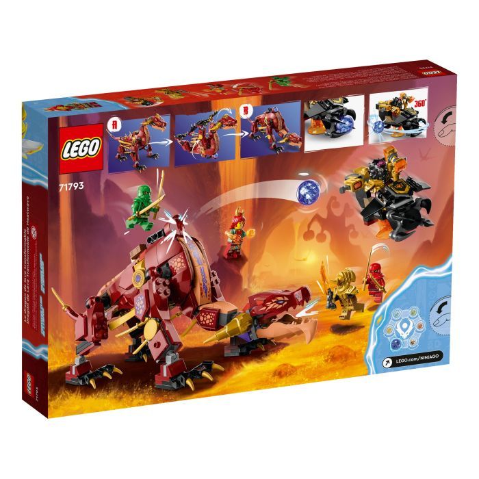 Конструктор LEGO Ninjago Вулканический Дракон, трансформирующий Хитвейва 479 деталей (71793) изображение 9
