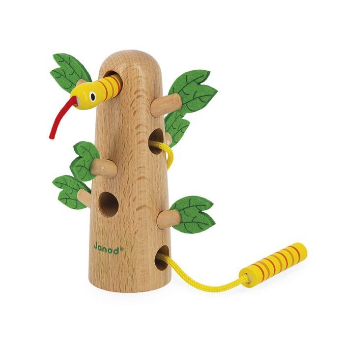 Развивающая игрушка Janod Шнуровка дерево тропик (J08265) изображение 5