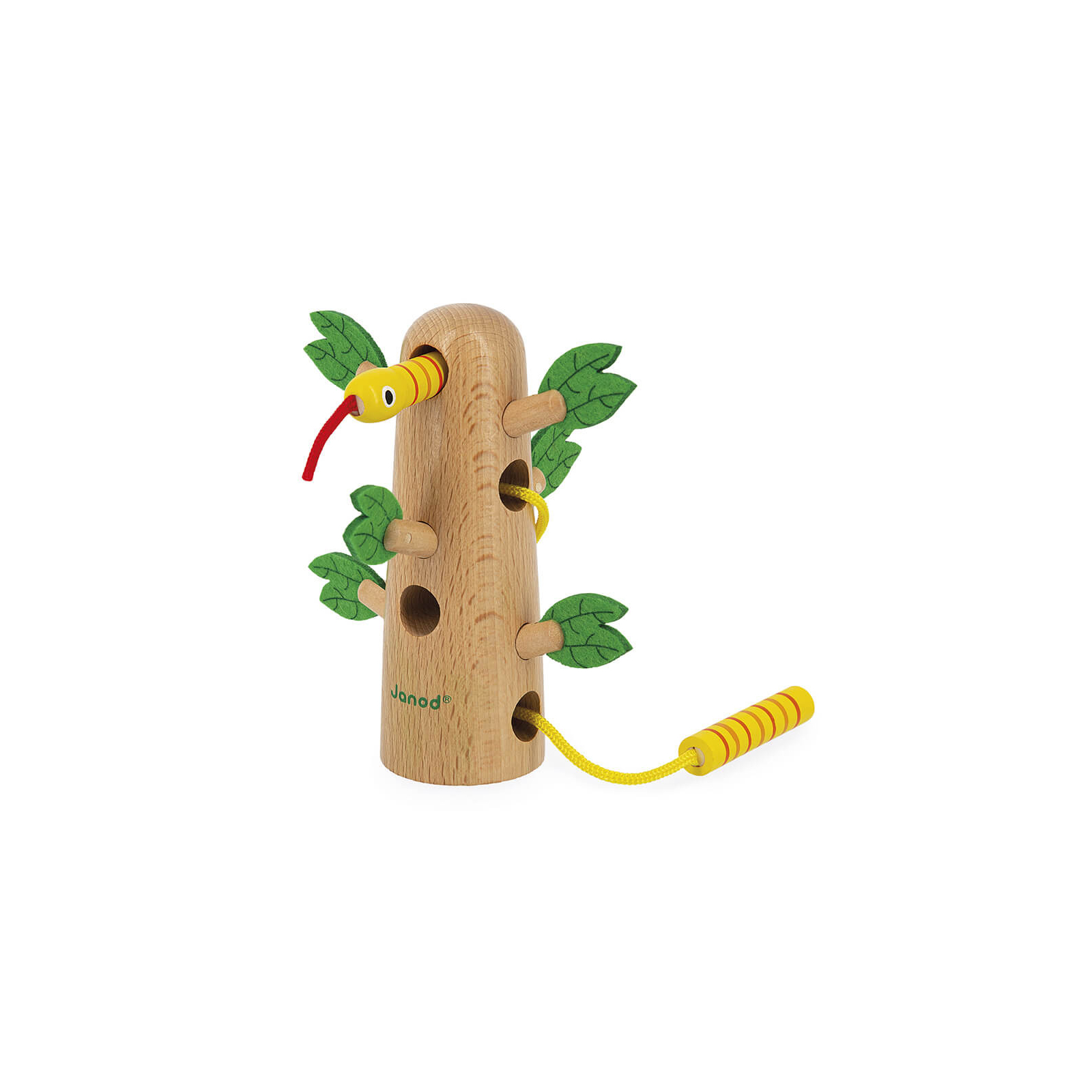 Развивающая игрушка Janod Шнуровка дерево тропик (J08265) изображение 5
