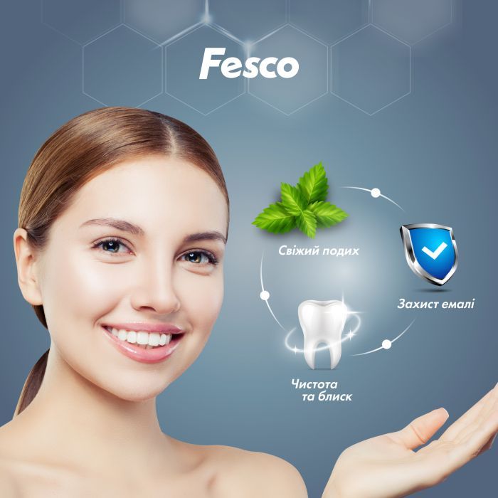 Зубна паста Fesco Charcoal Делікатне відбілювання 250 мл (4823098414056) зображення 6