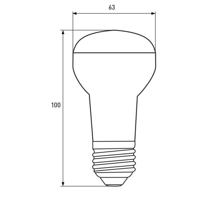 Лампочка Eurolamp LED R63 9W E27 4000K 220V (LED-R63-09274(P)) зображення 3