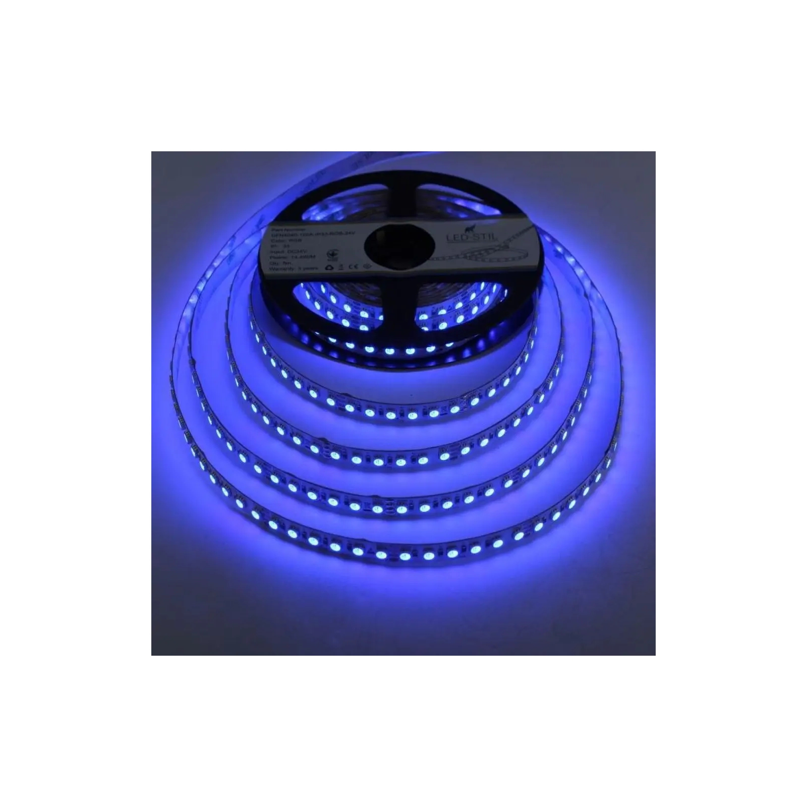 Світлодіодна стрічка LED-STIL RGB, 14,4 Вт/м 4040 120 діодів IP33 24V 200 lm кольорова (DFN4040-120A-IP33-RGB-24V) зображення 5