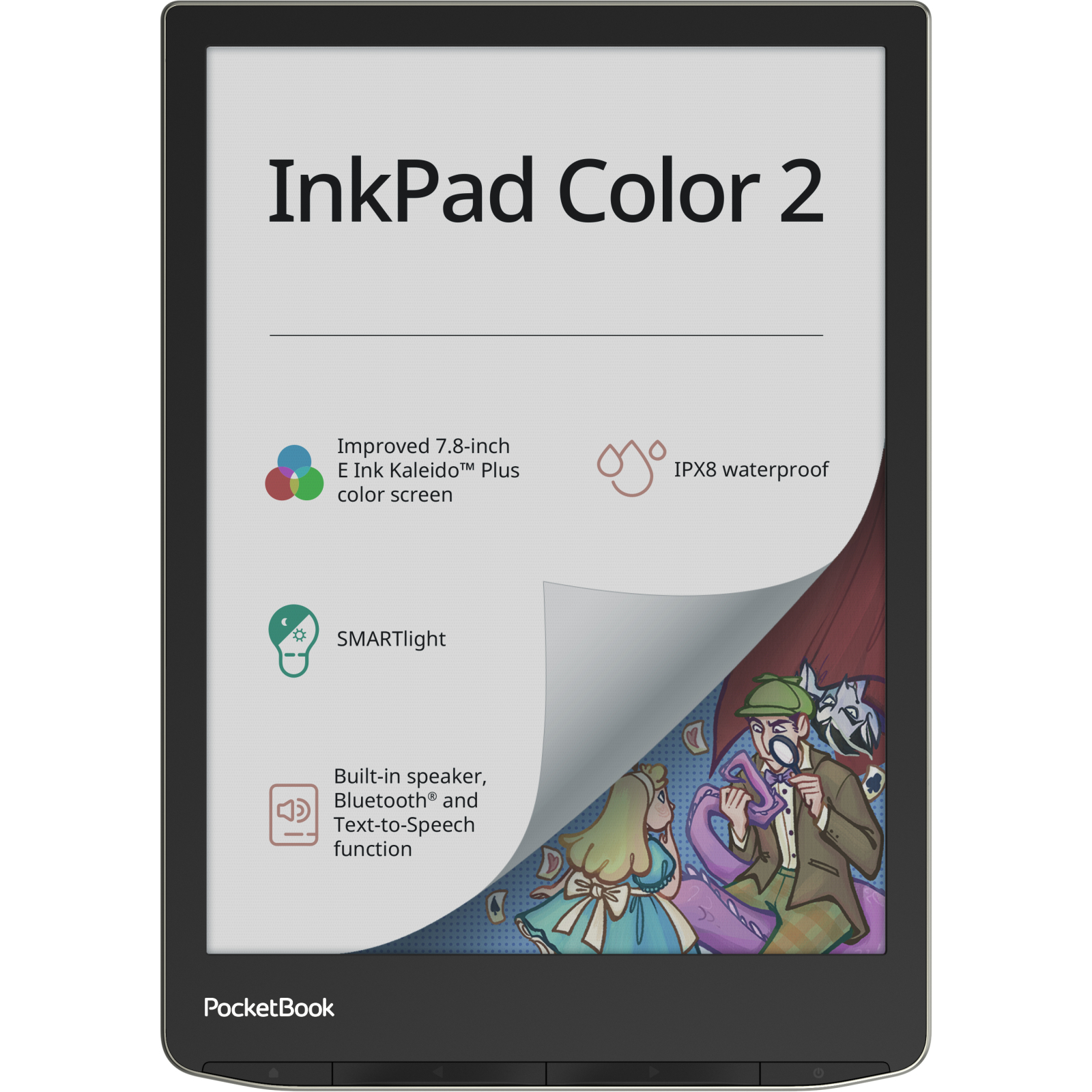 Электронная книга Pocketbook 743C InkPad Color 2, Moon Silver (PB743C-N-CIS)