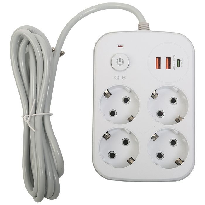 Сетевой фильтр питания XoKo XK-SP-4-2-1-WH