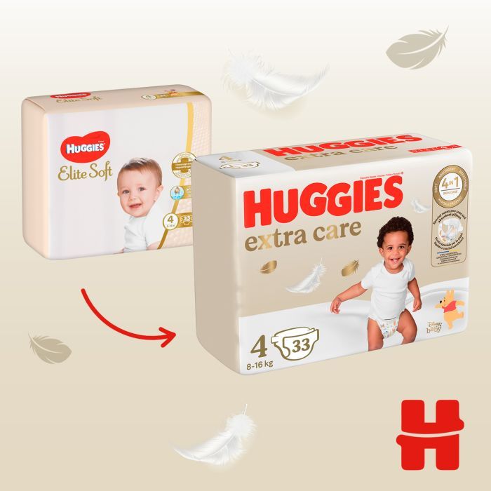 Подгузники Huggies Extra Care Size Размер 4 (8-16 кг) 76 шт (5029053583167) изображение 4