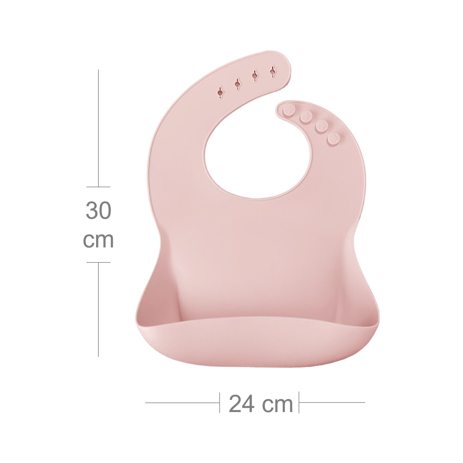 Слюнявчик MinikOiOi силиконовый 100% BASICS - Pinky Pink (101020052) изображение 2