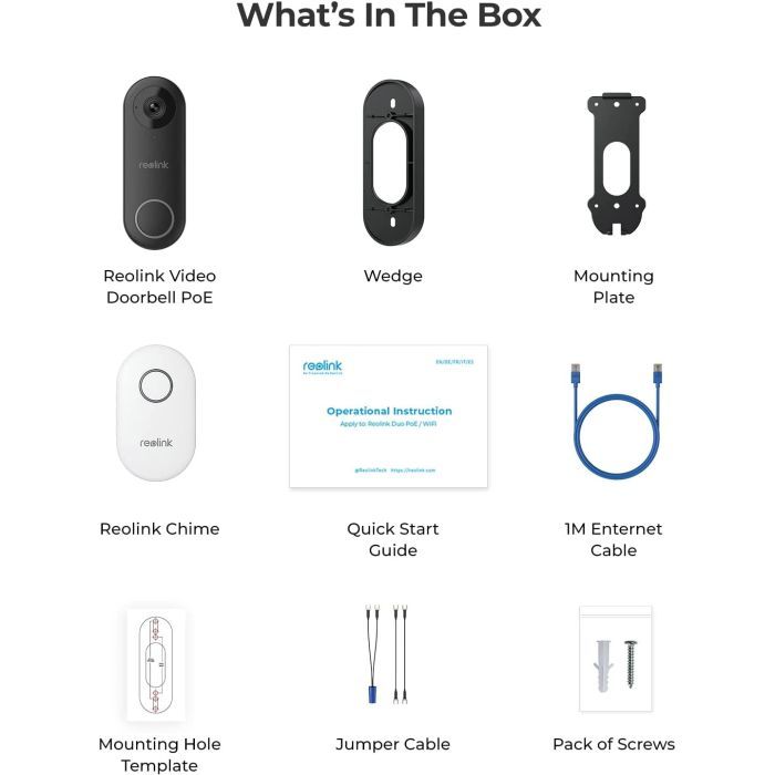 Панель виклику Reolink Video Doorbell PoE зображення 6
