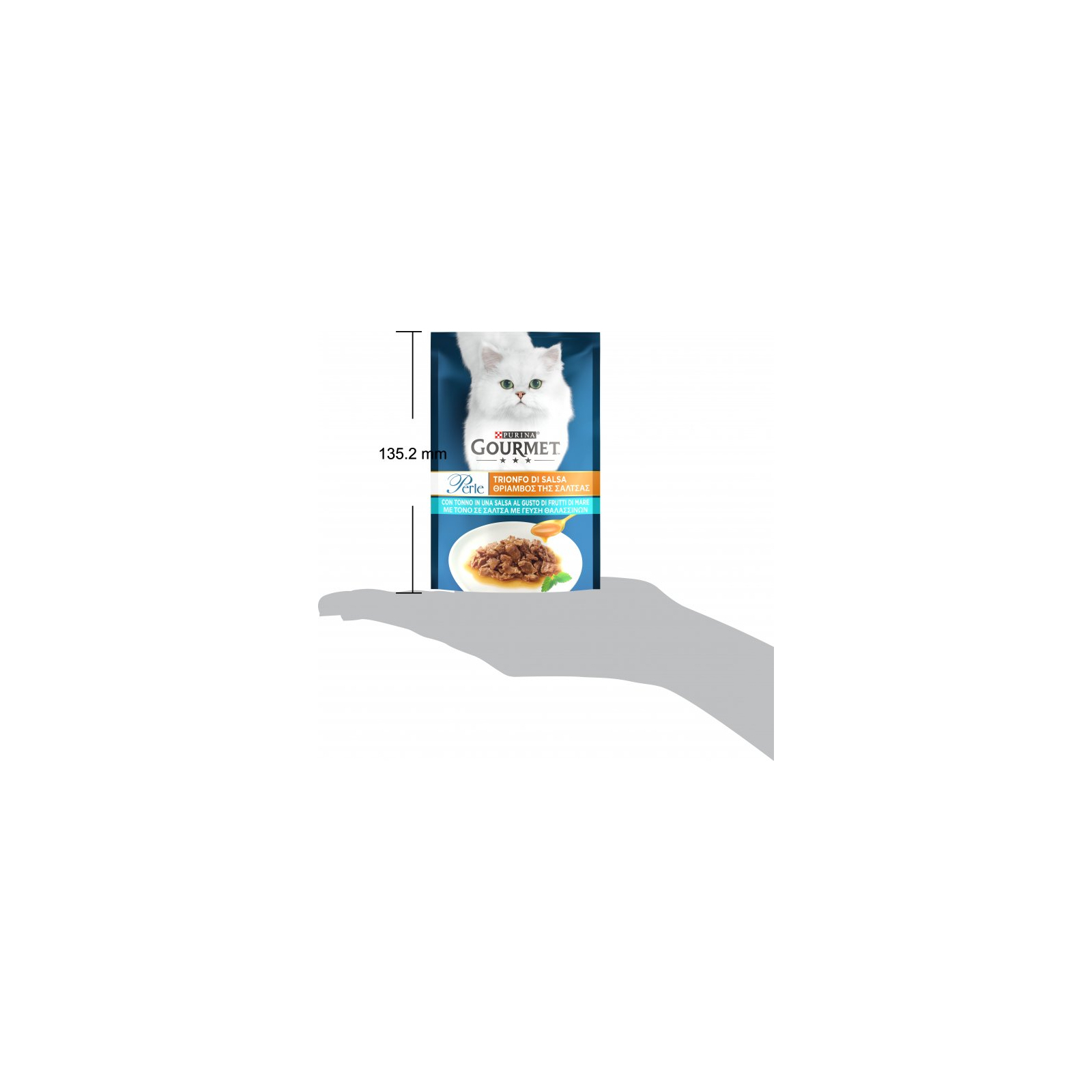 Вологий корм для кішок Purina Gourmet Perle Gravy Delight Міні філе у соусі з тунцем 85 г (7613036137782) зображення 3