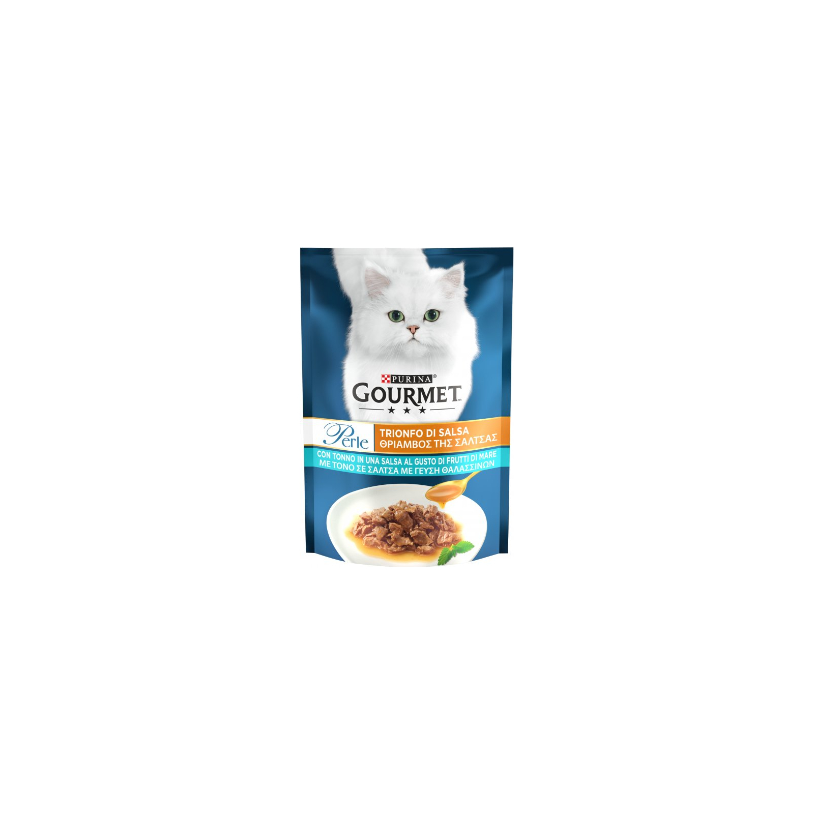 Вологий корм для кішок Purina Gourmet Perle Gravy Delight Міні філе у соусі з тунцем 85 г (7613036137782)
