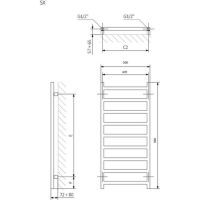 Полотенцесушитель Terma 960x500 Simple (WGSIM096050KRGYSX) изображение 3