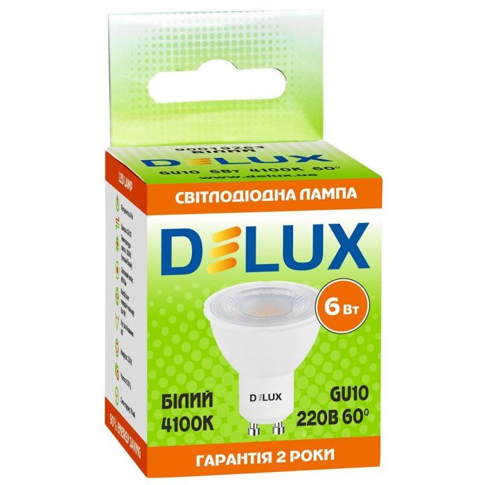 Лампочка Delux 6Вт 4100K 220В GU10 (90019263) зображення 2