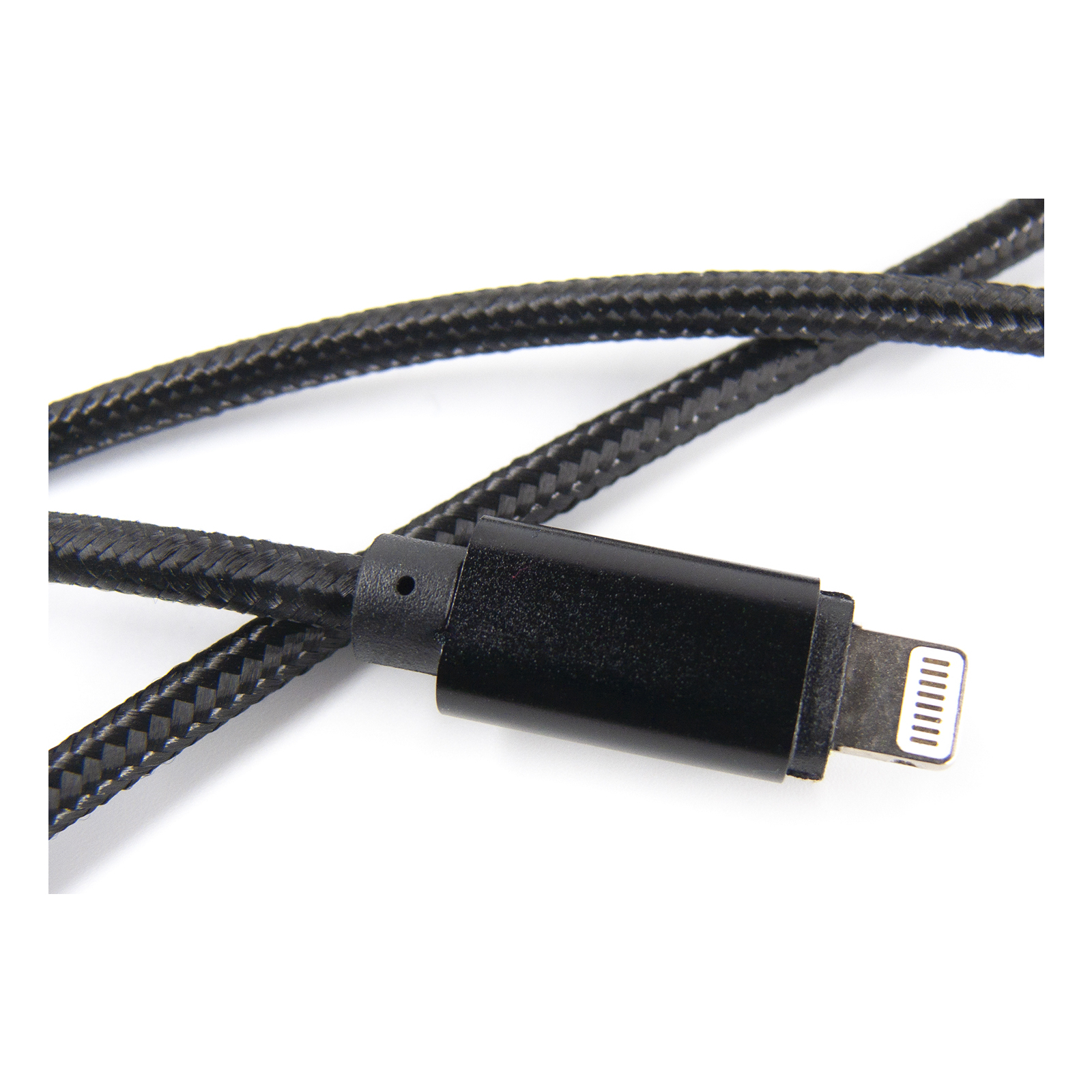 Дата кабель USB 2.0 AM to Lightning 0.2m black Dengos (NTK-L-SHRT-BLACK) зображення 2