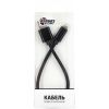 Дата кабель USB 2.0 AM to Lightning 0.2m black Dengos (NTK-L-SHRT-BLACK) изображение 3