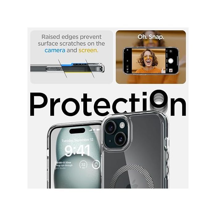 Чехол для мобильного телефона Spigen Apple iPhone 15 Ultra Hybrid MagFit Carbon Fiber (ACS06805) изображение 7