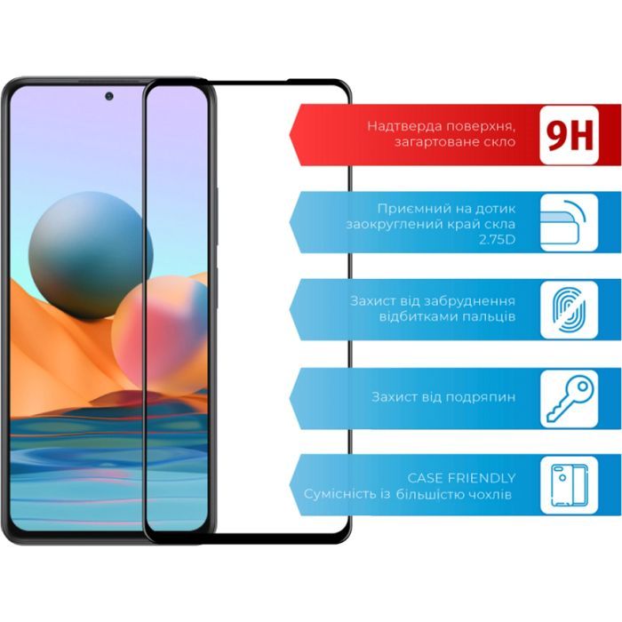 Стекло защитное ACCLAB Full Glue Xiaomi Redmi Note 10 Pro (1283126511240) изображение 2