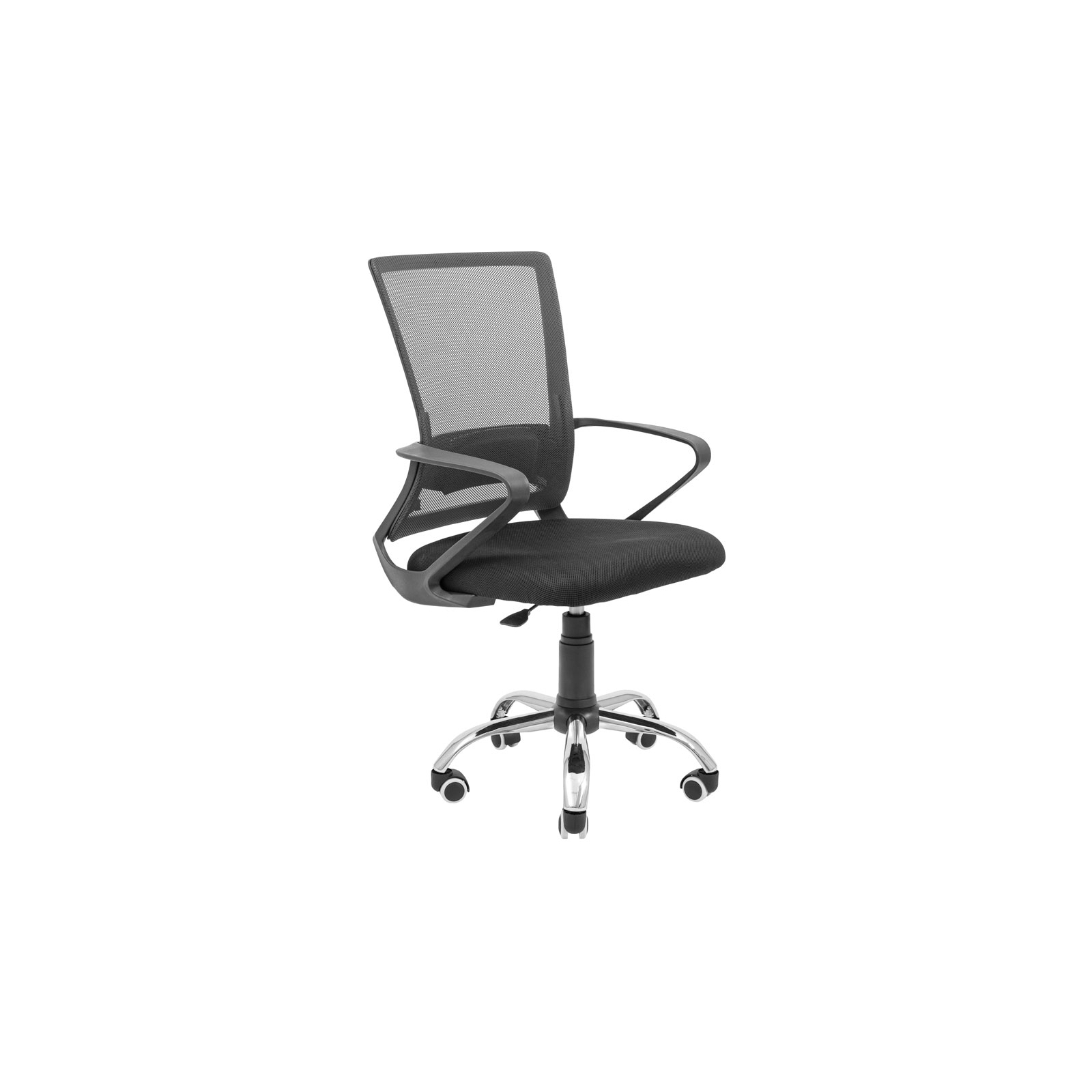 Офісне крісло Richman Робін Хром Піастра Сітка чорна + сіра (ADD0003071)
