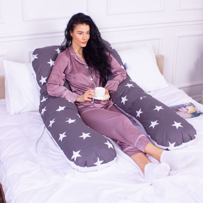 Подушка MirSon для вагітних і відпочинку Naturale Line Print №8010 U-подібна Berto (2200006178293) зображення 6