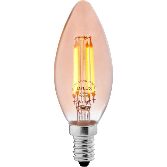 Лампочка Delux BL37B 4 Вт 2700K amber 220В E14 filament (90011682) зображення 2