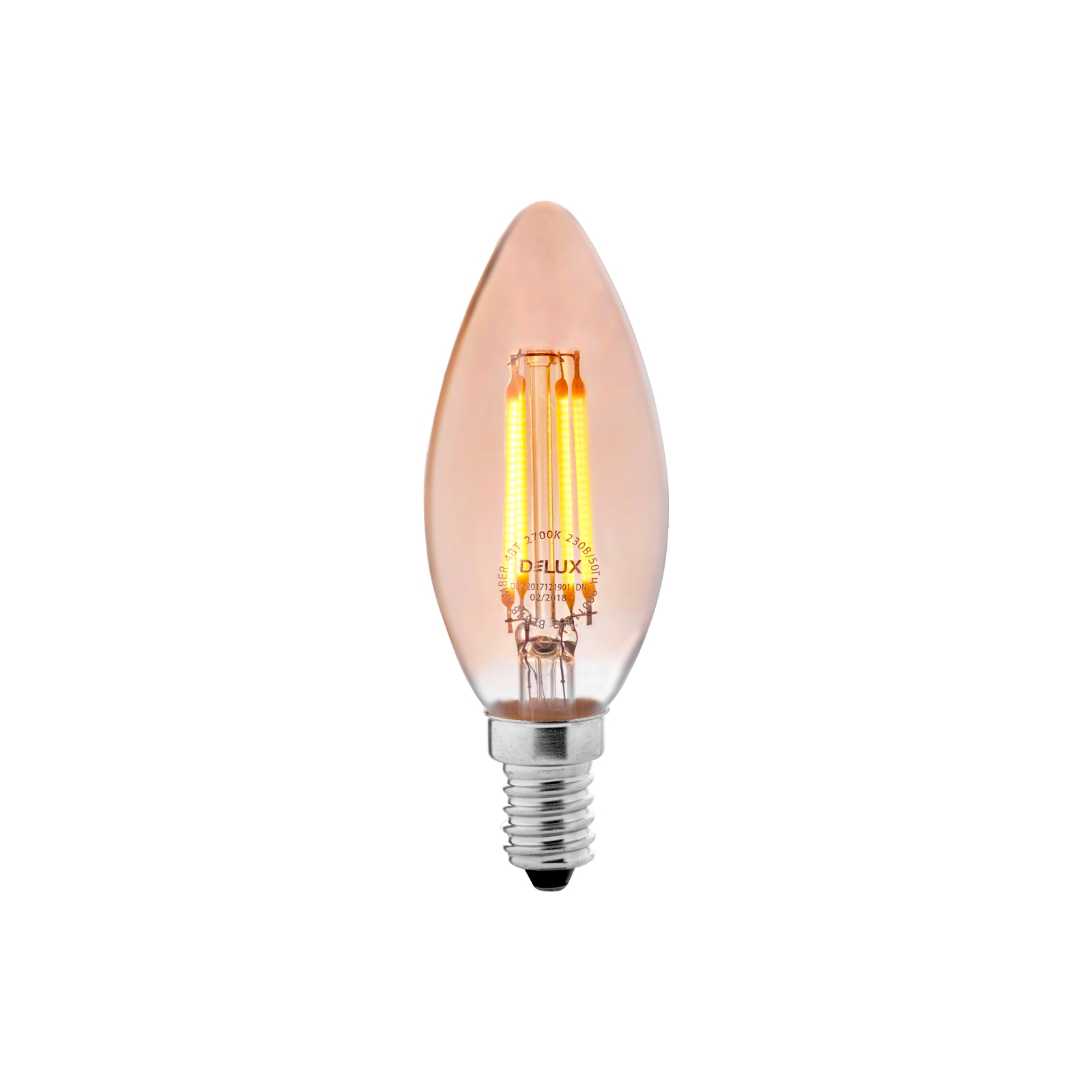 Лампочка Delux BL37B 4 Вт 2700K amber 220В E14 filament (90011682) зображення 2
