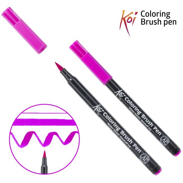 Художественный маркер KOI Маркер-кисть акварельный Ирис, 124 (084511393172)