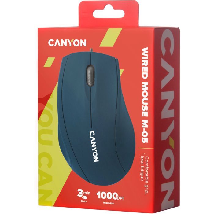 Мышка Canyon M-05 USB Blue (CNE-CMS05BL) изображение 4