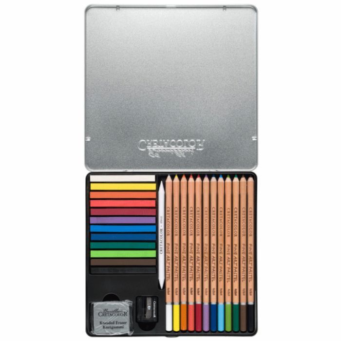Художній набір Cretacolor THE PASTEL BASIC BOX, пастелі та олівців 27 предметів (9014400325190) зображення 3