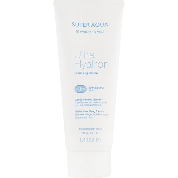 Крем для вмивання Missha Super Aqua Ultra Hyalron Cleansing Cream З гіалуроновою кислотою 200 мл (8809643507233)
