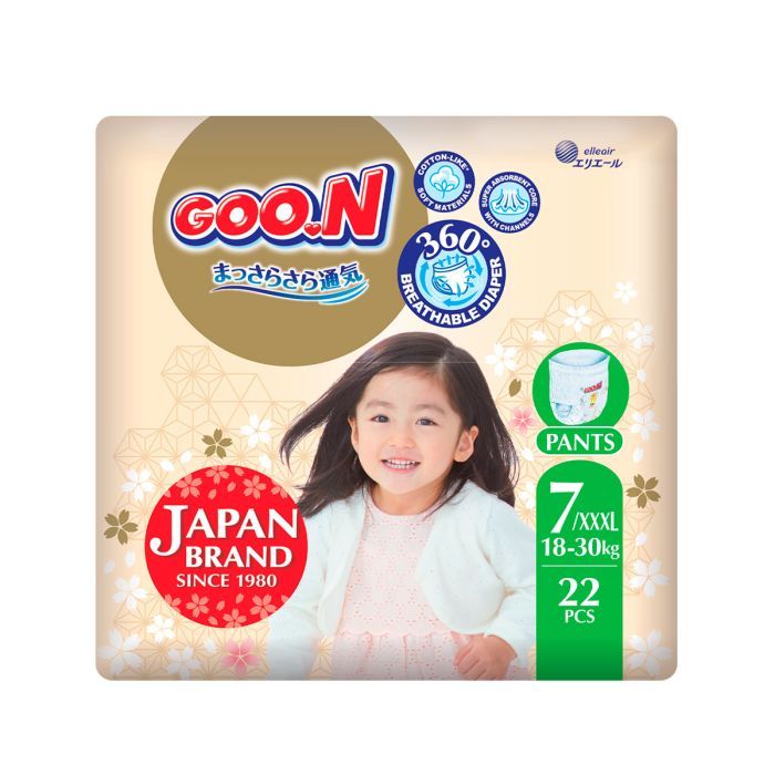 Подгузники GOO.N Premium Soft Трусики 18-30 кг Размер 7 3XL 22 шт (F1010101-160)