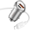 Зарядний пристрій HOCO NZ10 Handy USB-A/Type-C Silver (6942007601832) зображення 4