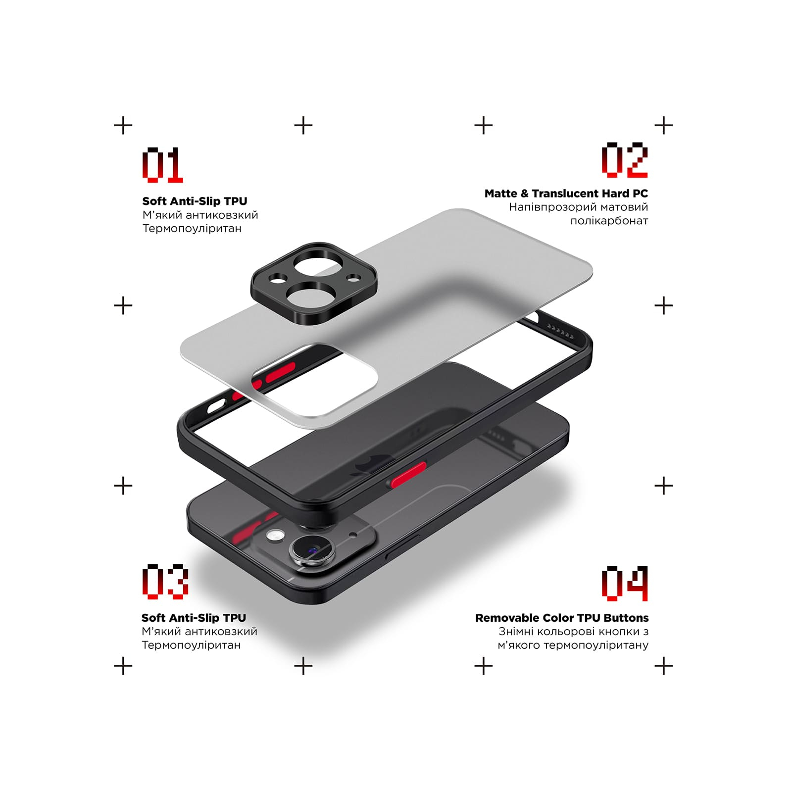 Чехол для мобильного телефона Armorstandart Frosted Matte Xiaomi Poco X6 Pro 5G Red (ARM73374) изображение 2